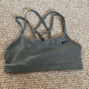 Gray Nike Strappy Sports Bra - Size M